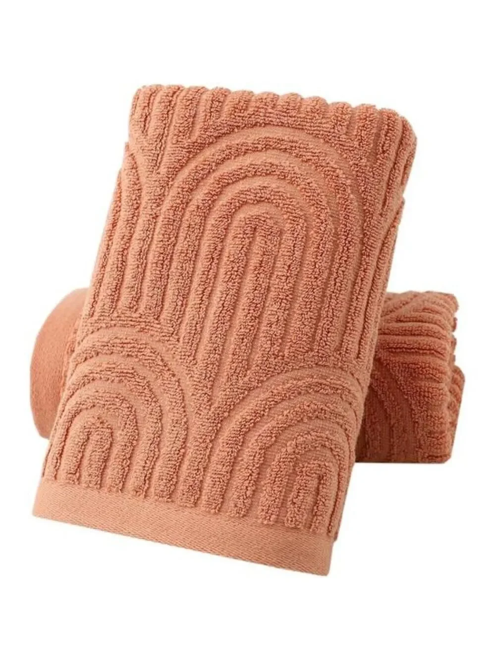 Cotton hand towel set 2 piece striped absorbent soft decorative bathroom kitchen